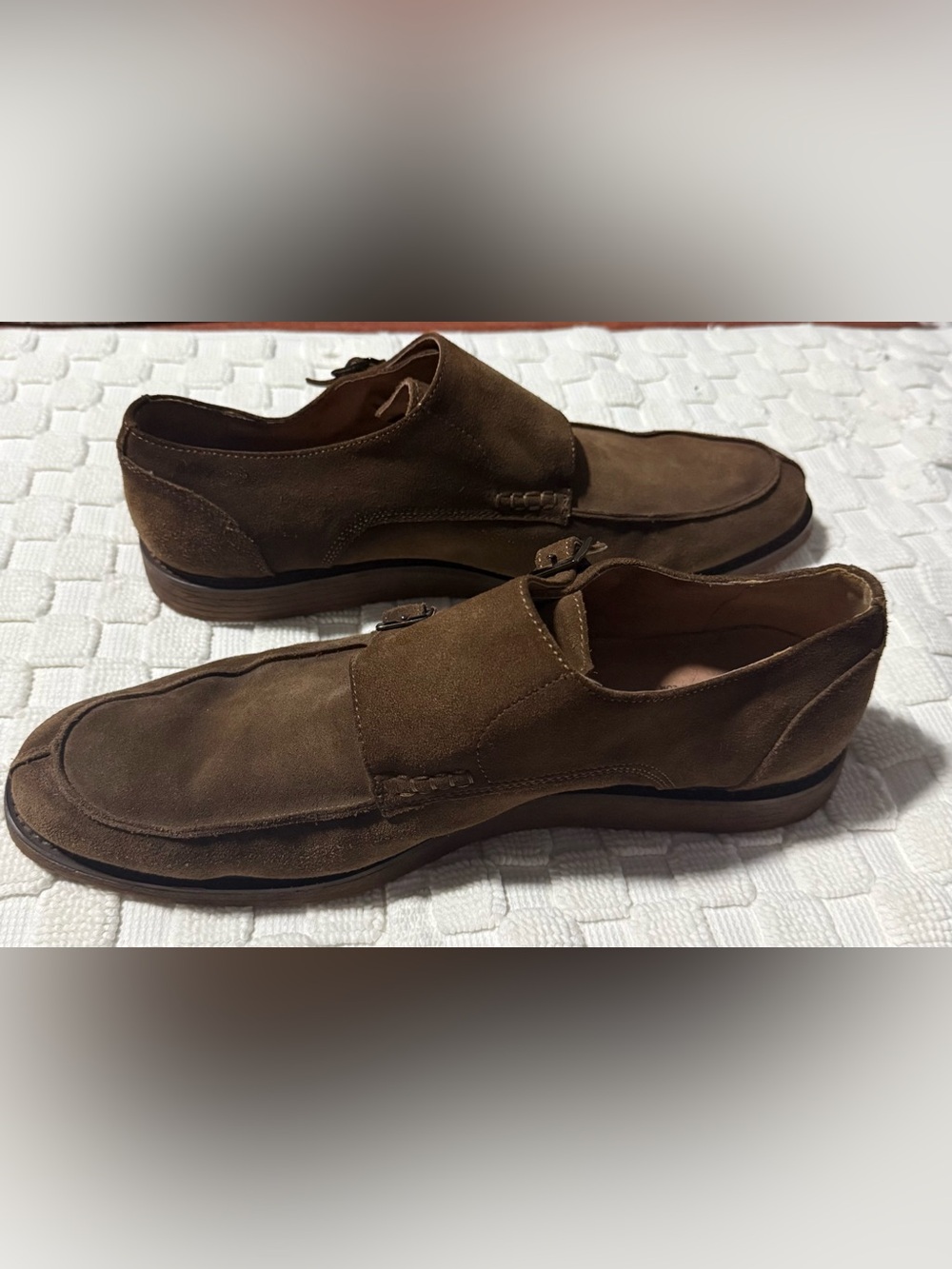 Vintage Foundary Co. Brown Suede Slip-On Shoes - Size 12